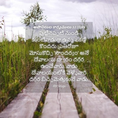 Picture 04 - అపొస్తలుల కార్యములు 3:2 TELIRV - పుట్టినప్పటి - Bible Verse Picture