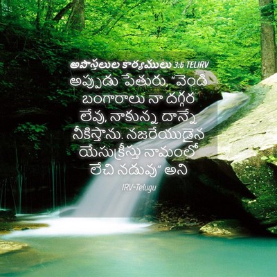 Picture 04 - అపొస్తలుల కార్యములు 3:6 TELIRV - అప్పుడు పేతురు, - Bible Verse Picture