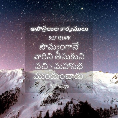 Picture 04 - అపొస్తలుల కార్యములు 5:27 TELIRV - సౌమ్యంగానే వారిని - Bible Verse Picture