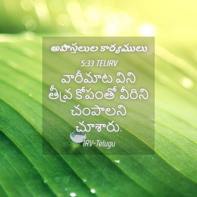 Picture 04 - అపొస్తలుల కార్యములు 5:33 TELIRV - వారీమాట విని - Bible Verse Picture