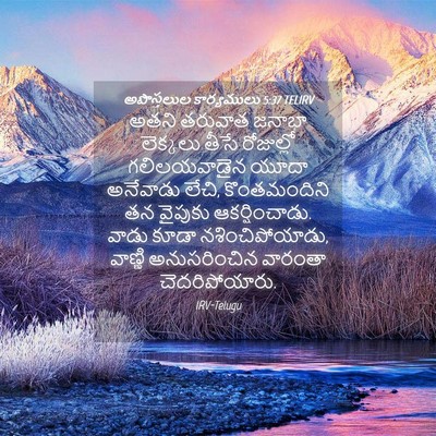 Picture 04 - అపొస్తలుల కార్యములు 5:37 TELIRV - అతని తరువాత జనాభా - Bible Verse Picture