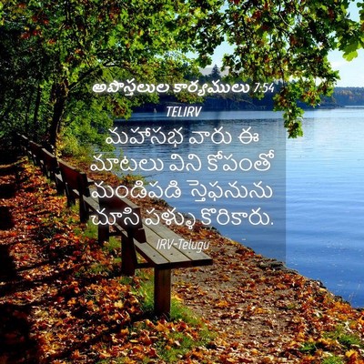 Picture 04 - అపొస్తలుల కార్యములు 7:54 TELIRV - మహాసభ వారు ఈ మాటలు - Bible Verse Picture