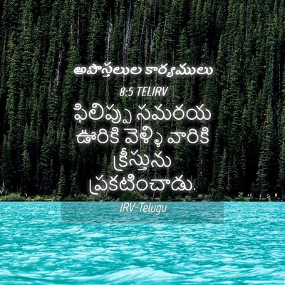 Picture 04 - అపొస్తలుల కార్యములు 8:5 TELIRV - ఫిలిప్పు సమరయ - Bible Verse Picture