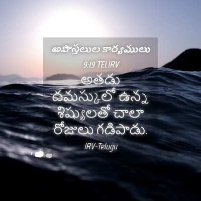 Picture 04 - అపొస్తలుల కార్యములు 9:19 TELIRV - అతడు దమస్కులో - Bible Verse Picture