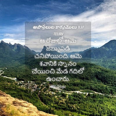 Picture 04 - అపొస్తలుల కార్యములు 9:37 TELIRV - ఆ రోజుల్లో ఆమె - Bible Verse Picture