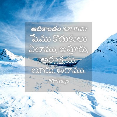 Picture 04 - ఆదికాండం 10:22 TELIRV - షేము కొడుకులు - Bible Verse Picture