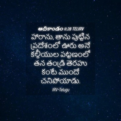 Picture 04 - ఆదికాండం 11:28 TELIRV - హారాను, తాను - Bible Verse Picture