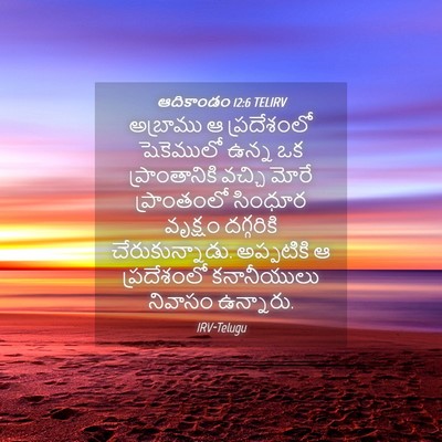 Picture 04 - ఆదికాండం 12:6 TELIRV - అబ్రాము ఆ - Bible Verse Picture