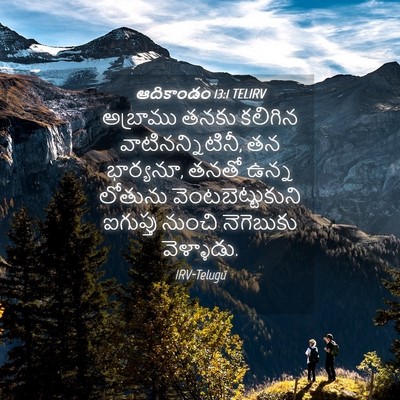 Picture 04 - ఆదికాండం 13:1 TELIRV - అబ్రాము తనకు - Bible Verse Picture