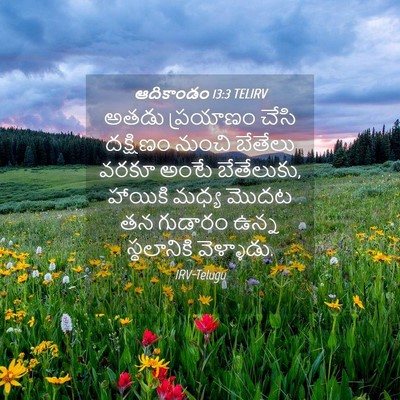 Picture 04 - ఆదికాండం 13:3 TELIRV - అతడు ప్రయాణం చేసి - Bible Verse Picture