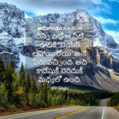 Picture 04 - ఆదికాండం 16:14 TELIRV - దీన్ని బట్టి ఆ - Bible Verse Picture