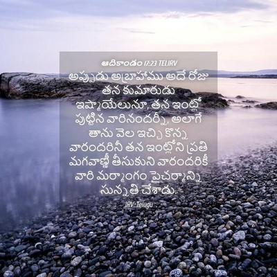 Picture 04 - ఆదికాండం 17:23 TELIRV - అప్పుడు అబ్రాహాము - Bible Verse Picture