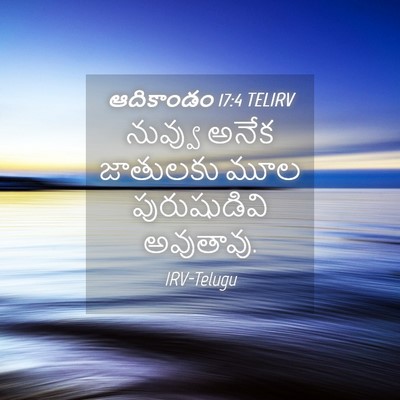 Picture 04 - ఆదికాండం 17:4 TELIRV - నువ్వు అనేక - Bible Verse Picture