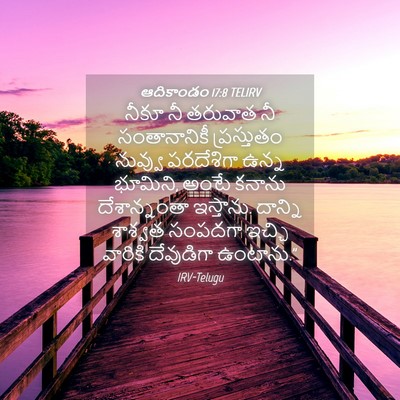 Picture 04 - ఆదికాండం 17:8 TELIRV - నీకూ నీ తరువాత నీ - Bible Verse Picture