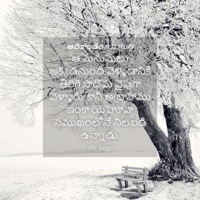 Picture 04 - ఆదికాండం 18:22 TELIRV - ఆ మనుషులు - Bible Verse Picture