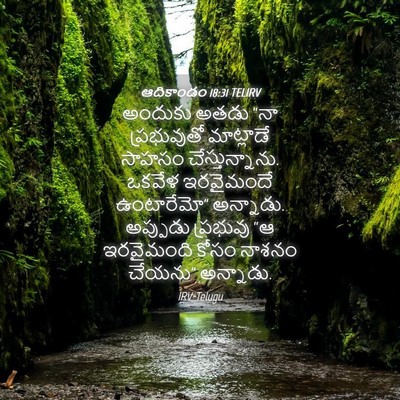 Picture 04 - ఆదికాండం 18:31 TELIRV - అందుకు అతడు “నా - Bible Verse Picture
