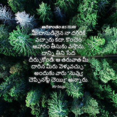 Picture 04 - ఆదికాండం 18:5 TELIRV - మీ దాసుడినైన నా - Bible Verse Picture