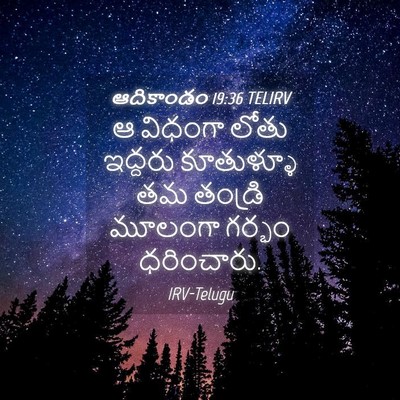 Picture 04 - ఆదికాండం 19:36 TELIRV - ఆ విధంగా లోతు - Bible Verse Picture