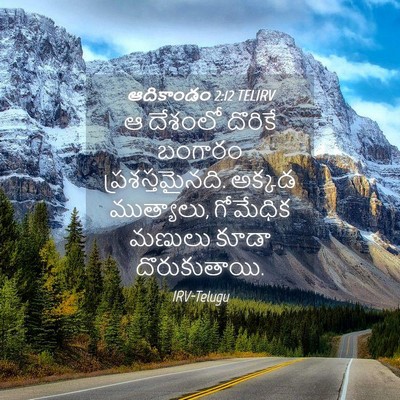Picture 04 - ఆదికాండం 2:12 TELIRV - ఆ దేశంలో దొరికే - Bible Verse Picture