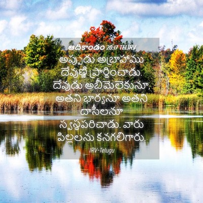 Picture 04 - ఆదికాండం 20:17 TELIRV - అప్పుడు అబ్రాహాము - Bible Verse Picture