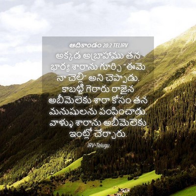 Picture 04 - ఆదికాండం 20:2 TELIRV - అక్కడ అబ్రాహాము - Bible Verse Picture