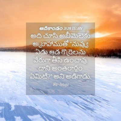 Picture 04 - ఆదికాండం 21:29 TELIRV - అది చూసి - Bible Verse Picture