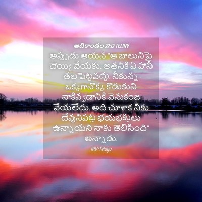 Picture 04 - ఆదికాండం 22:12 TELIRV - అప్పుడు ఆయన “ఆ - Bible Verse Picture