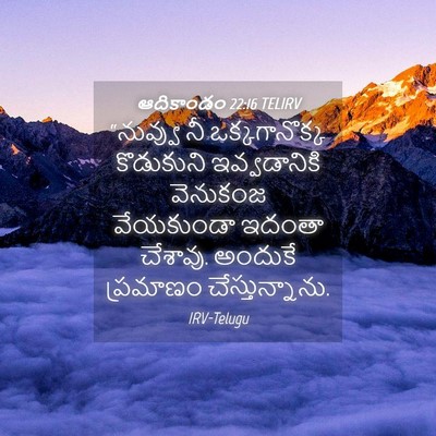 Picture 04 - ఆదికాండం 22:16 TELIRV - “నువ్వు నీ - Bible Verse Picture