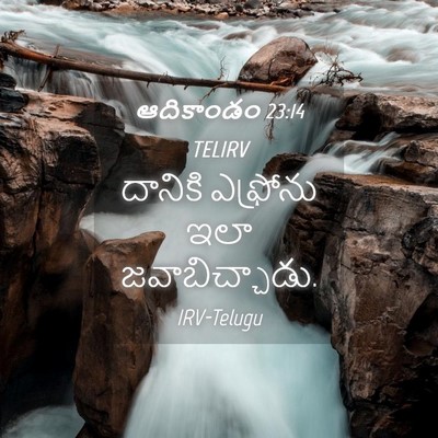 Picture 04 - ఆదికాండం 23:14 TELIRV - దానికి ఎఫ్రోను - Bible Verse Picture