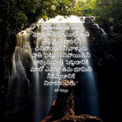 Picture 04 - ఆదికాండం 23:6 TELIRV - మా శ్మశాన - Bible Verse Picture