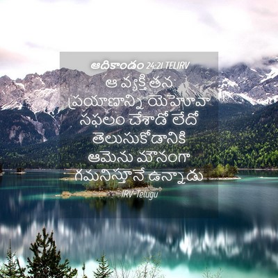 Picture 04 - ఆదికాండం 24:21 TELIRV - ఆ వ్యక్తి తన - Bible Verse Picture