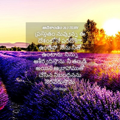 Picture 04 - ఆదికాండం 26:3 TELIRV - ప్రస్తుతం - Bible Verse Picture