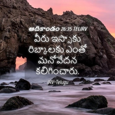 Picture 04 - ఆదికాండం 26:35 TELIRV - వీరు ఇస్సాకు - Bible Verse Picture