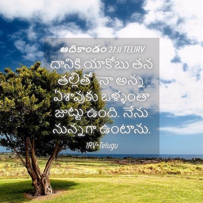 Picture 04 - ఆదికాండం 27:11 TELIRV - దానికి యాకోబు తన - Bible Verse Picture