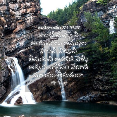 Picture 04 - ఆదికాండం 27:3 TELIRV - కాబట్టి నువ్వు నీ - Bible Verse Picture