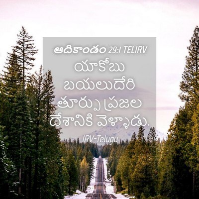 Picture 04 - ఆదికాండం 29:1 TELIRV - యాకోబు బయలుదేరి - Bible Verse Picture