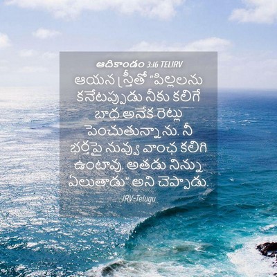 Picture 04 - ఆదికాండం 3:16 TELIRV - ఆయన స్త్రీతో - Bible Verse Picture