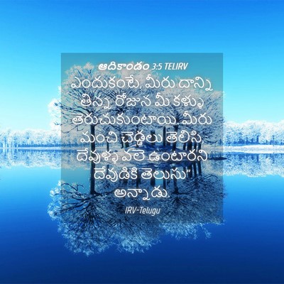 Picture 04 - ఆదికాండం 3:5 TELIRV - ఎందుకంటే, మీరు - Bible Verse Picture