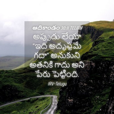 Picture 04 - ఆదికాండం 30:11 TELIRV - అప్పుడు లేయా “ఇది - Bible Verse Picture
