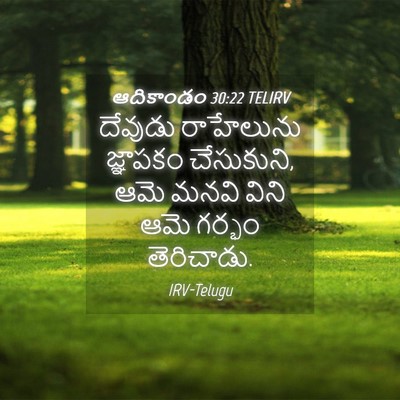Picture 04 - ఆదికాండం 30:22 TELIRV - దేవుడు రాహేలును - Bible Verse Picture