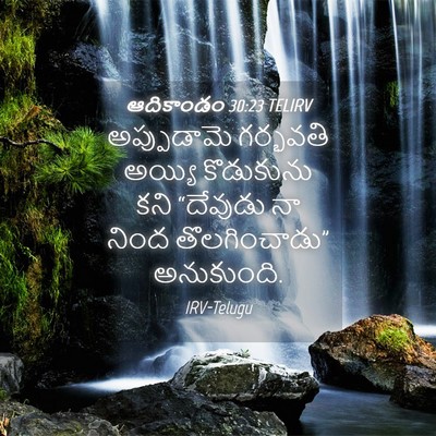 Picture 04 - ఆదికాండం 30:23 TELIRV - అప్పుడామె గర్భవతి - Bible Verse Picture