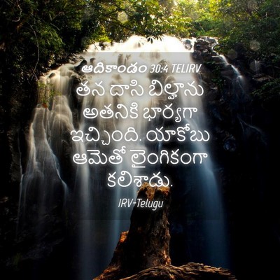 Picture 04 - ఆదికాండం 30:4 TELIRV - తన దాసి బిల్హాను - Bible Verse Picture