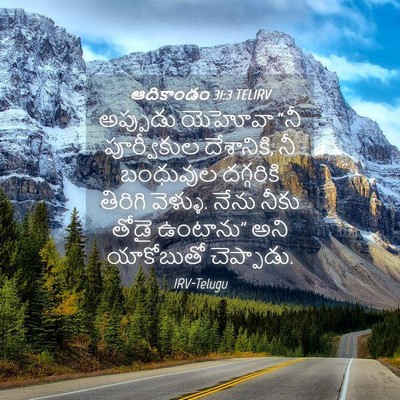 Picture 04 - ఆదికాండం 31:3 TELIRV - అప్పుడు యెహోవా - Bible Verse Picture
