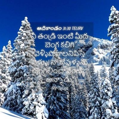Picture 04 - ఆదికాండం 31:30 TELIRV - నీ తండ్రి ఇంటి మీద - Bible Verse Picture