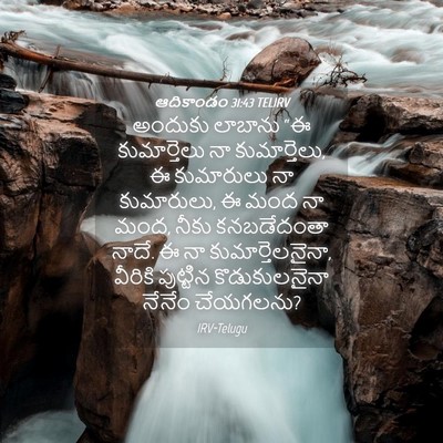 Picture 04 - ఆదికాండం 31:43 TELIRV - అందుకు లాబాను “ఈ - Bible Verse Picture