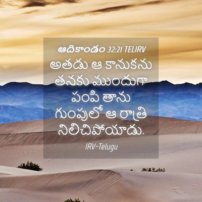 Picture 04 - ఆదికాండం 32:21 TELIRV - అతడు ఆ కానుకను - Bible Verse Picture