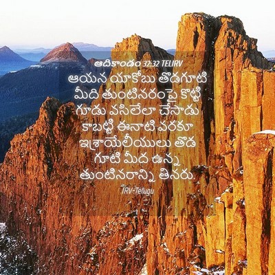 Picture 04 - ఆదికాండం 32:32 TELIRV - ఆయన యాకోబు - Bible Verse Picture