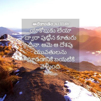 Picture 04 - ఆదికాండం 34:1 TELIRV - యాకోబుకు లేయా - Bible Verse Picture