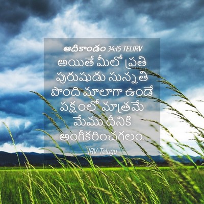 Picture 04 - ఆదికాండం 34:15 TELIRV - అయితే మీలో ప్రతి - Bible Verse Picture