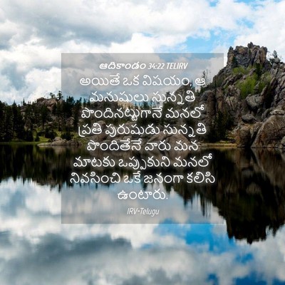 Picture 04 - ఆదికాండం 34:22 TELIRV - అయితే ఒక విషయం, ఆ - Bible Verse Picture